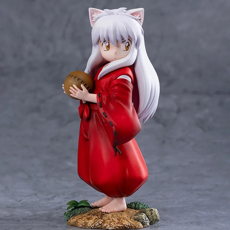 Inuyasha Anime Figures Cute Inuyasha Sesshoumaru Action Figurine Childhood Stand