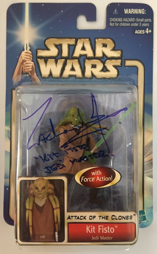 Star Wars Kit Fisto Jedi Master Saga AOTC Signed Zac Jensen Autograph SEALED MOC