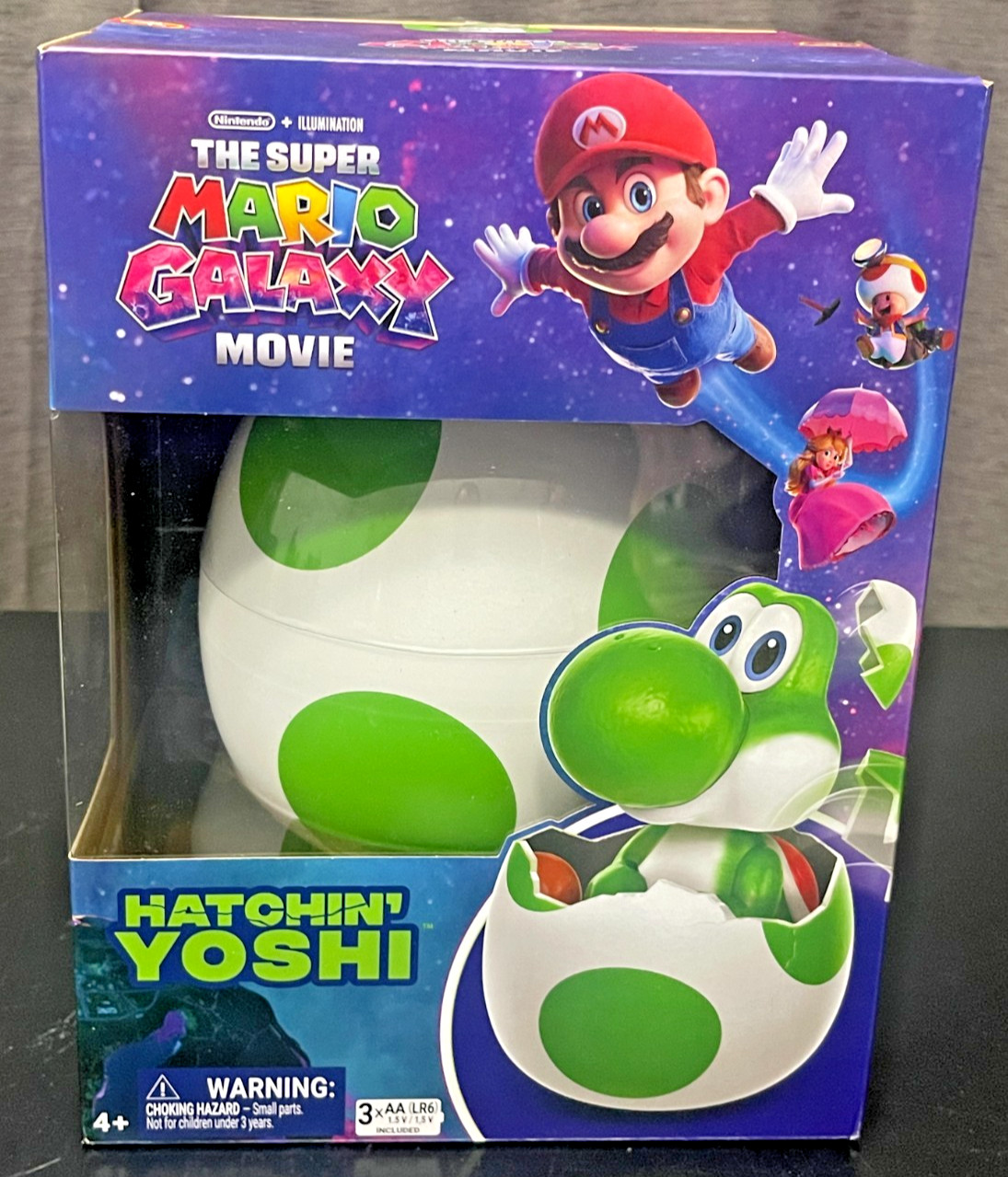 Hatchin&rsquo; Yoshi 6&Prime; Egg Super Mario Galaxy Movie Interactive Yoshi Figure IN HAND