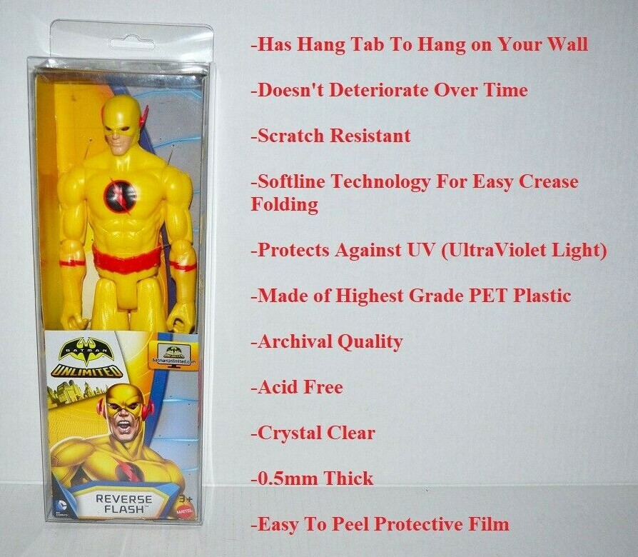 50 PACK 12&Prime; Inch Action Figures Clear Plastic Protectors Case Display Boxes