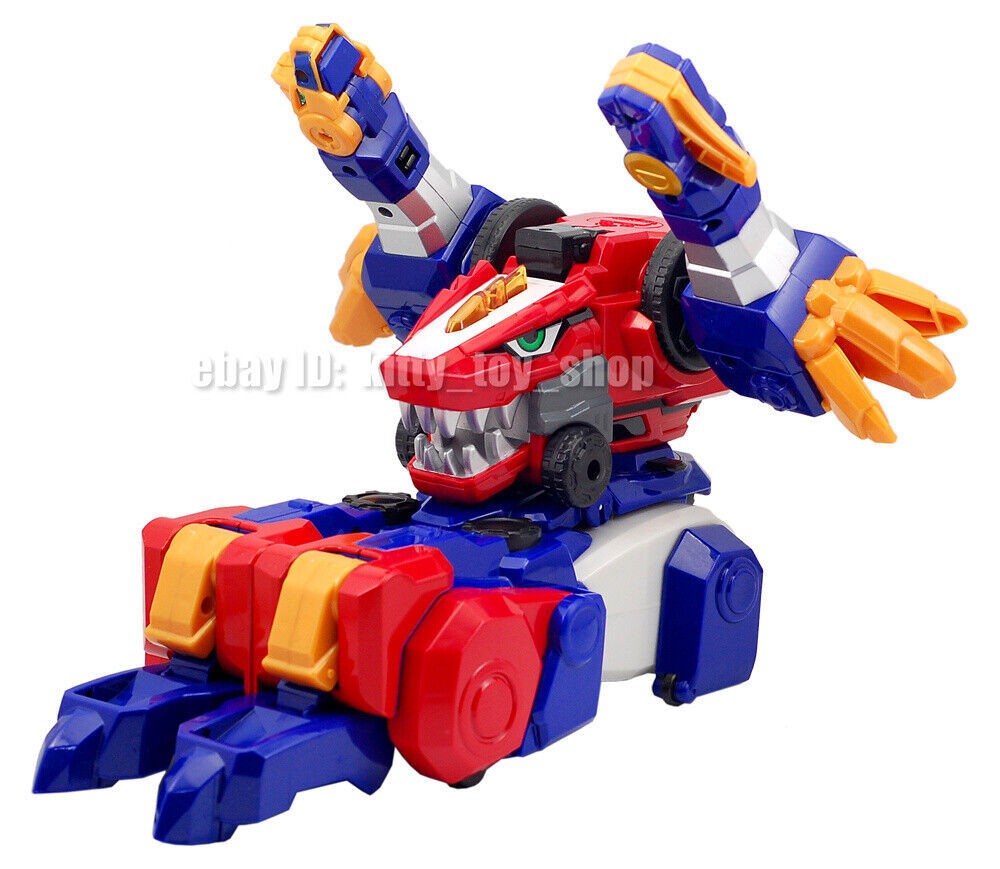 5-in-1 Dino Core Ultra-Tech Transforming Tyranosaurus Rex Robot Combiner Toy