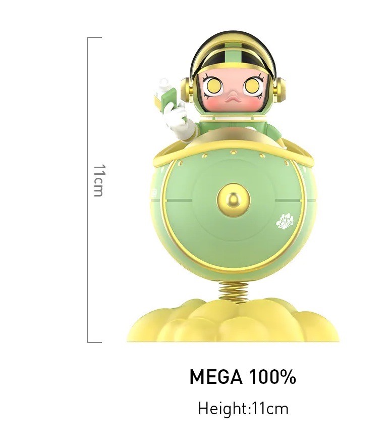 Pop Mart –  Mega Space Molly 100% Blooming-Golden Wattle – Australia Exclusive 