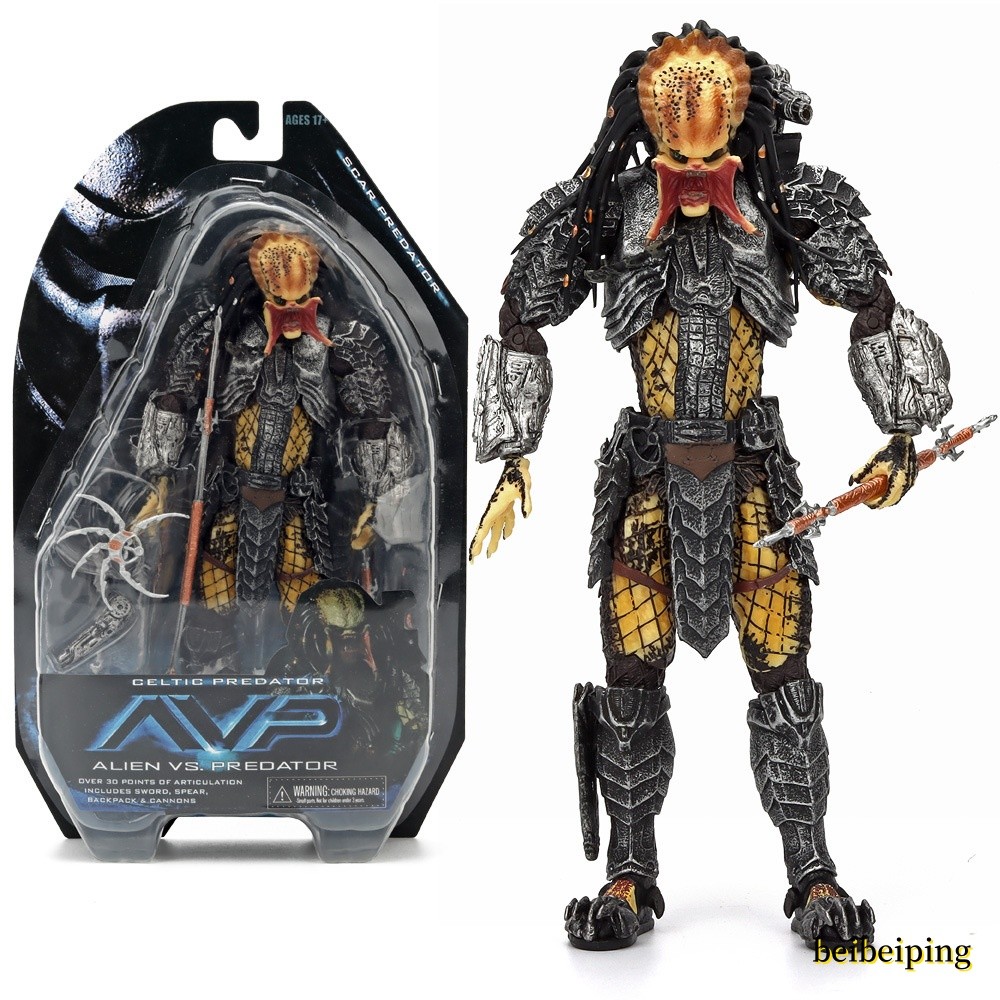 NECA Celtic Predator Avp Alien Vs Predator Series 14Action Figure Model Toy 18cm