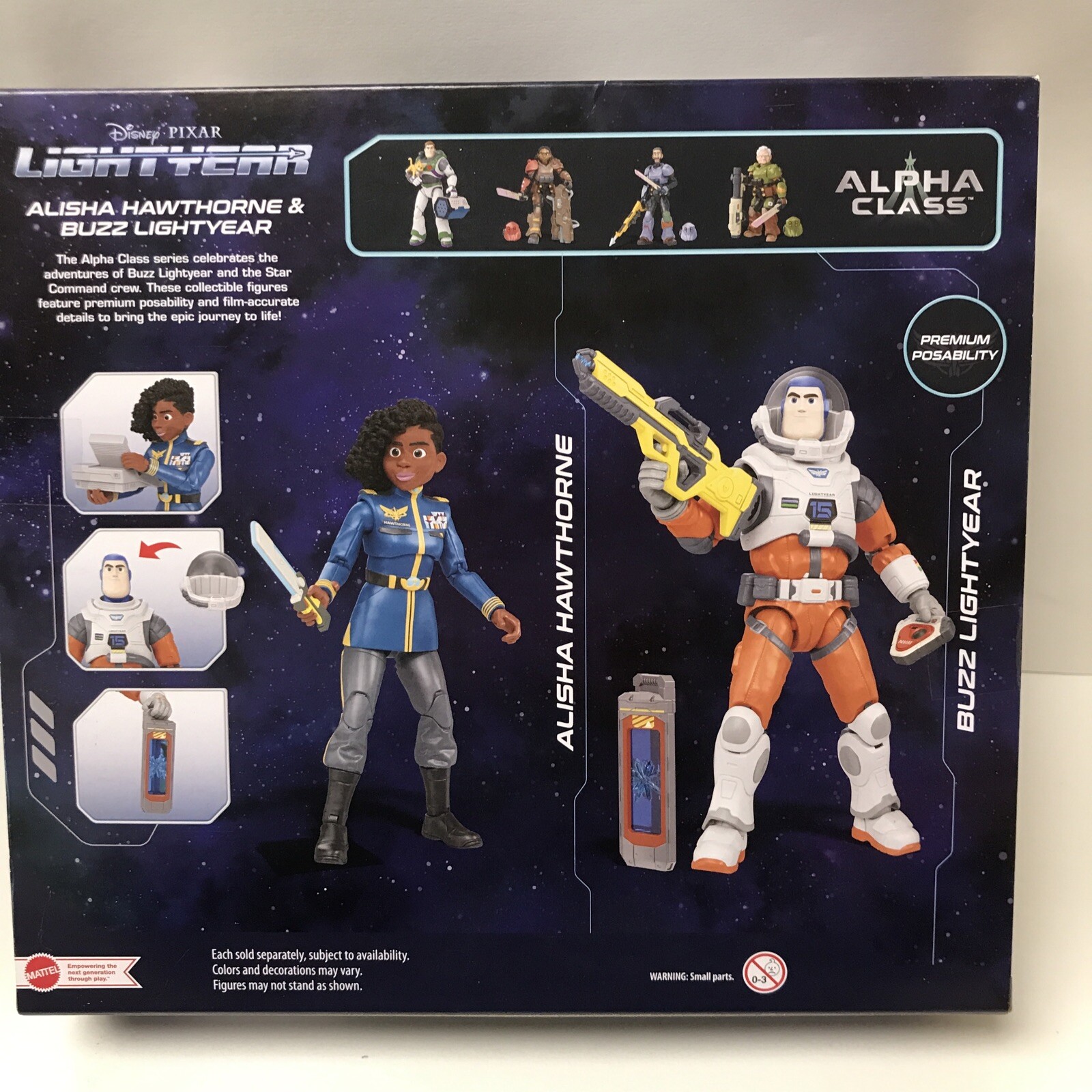 Disney Pixar Lightyear 2022 Alpha Class Buzz & Alisha Hawthorne 2 Pack Figure