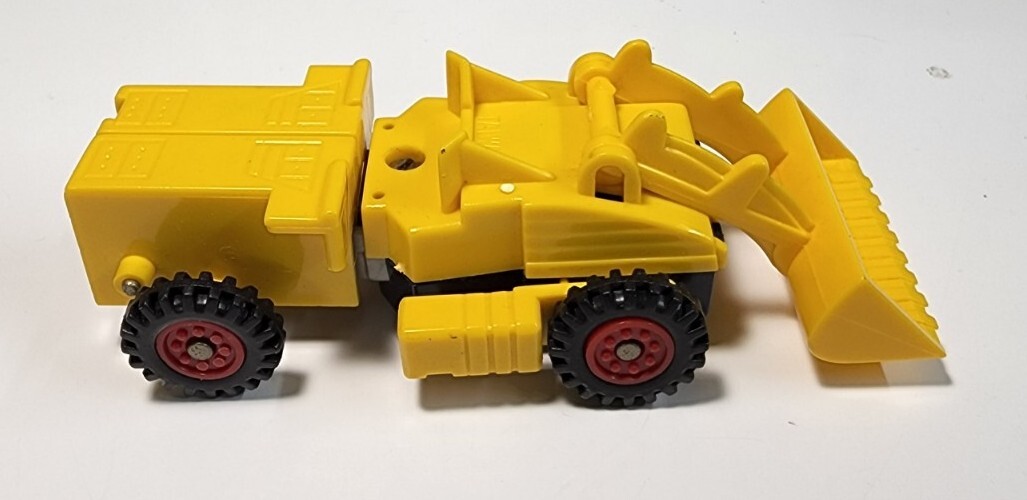 Vintage Unbranded Generic Transformers Plastic Construction Yellow Loader