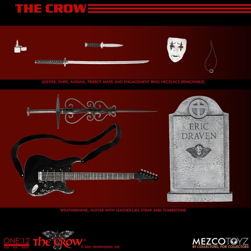 Mezco One:12 Collective THE CROW Eric Draven Brandon Lee mib new sealed