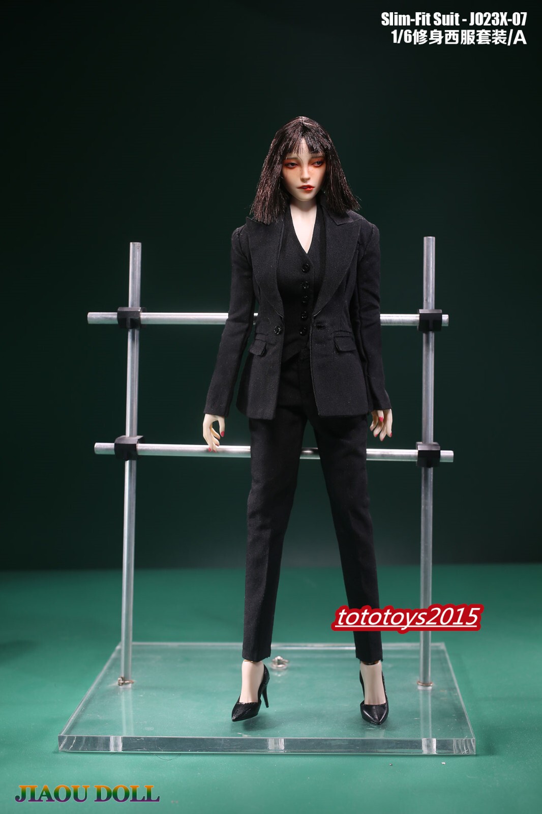 JO23X-07A 1/6 Slim Suit Coat Pants Vest Clothes Set Fit 12 »Female PH TBL Figure