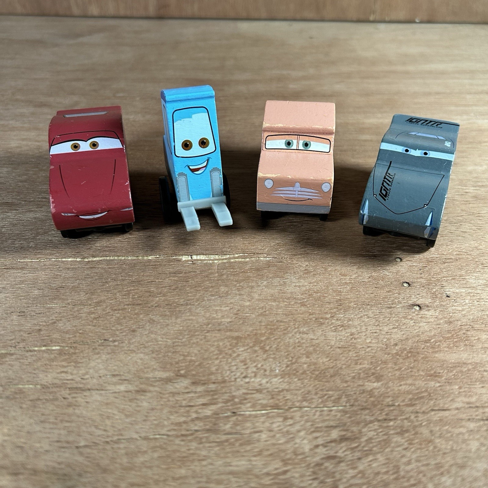 Disney Pixar Cars Wooden KidKraft Lot Guido, Smokey, Natalie, Jackson Storm