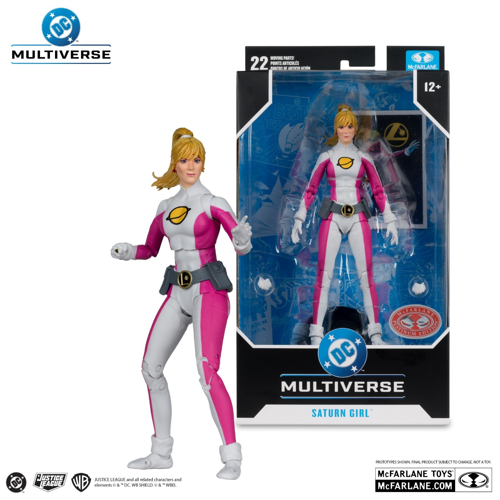 Mcfarlane DC Multiverse * Saturn Girl (DC Classic) Red Platinum 7&Prime; Action figure