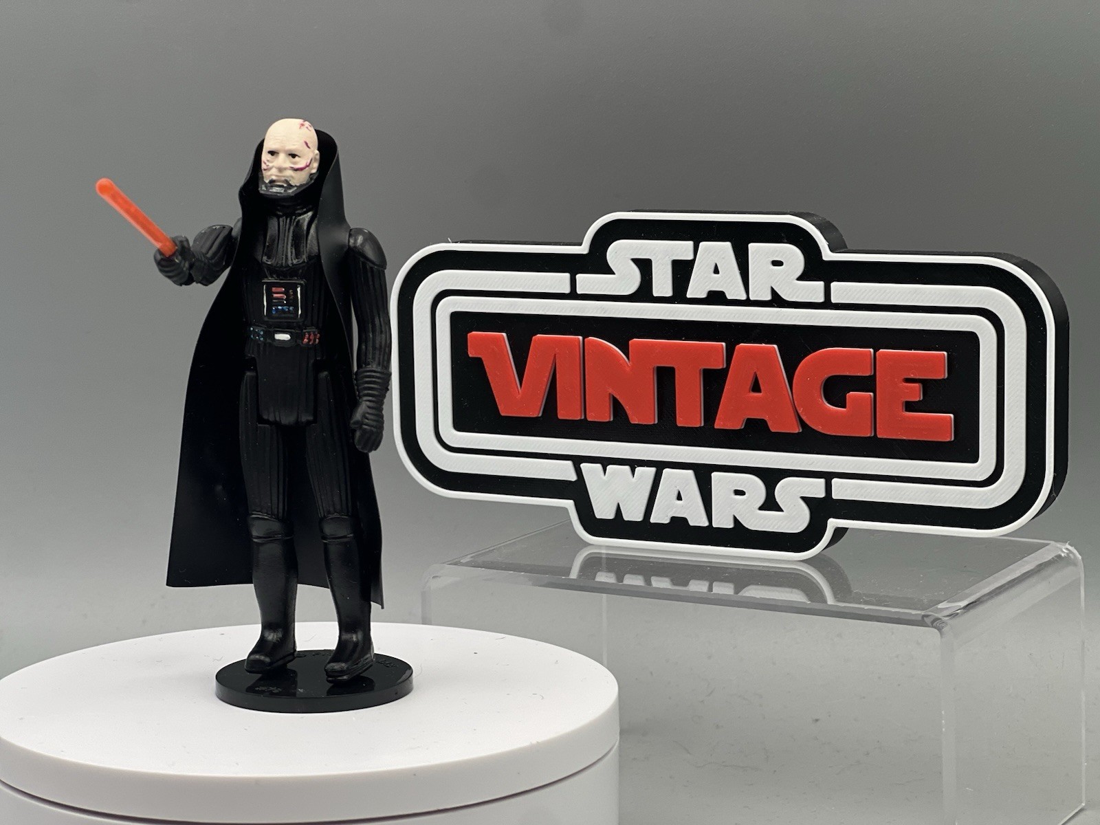 Vintage Custom Star Wars Figure “Deafeated” Darth Vader Removable Hand Kenner