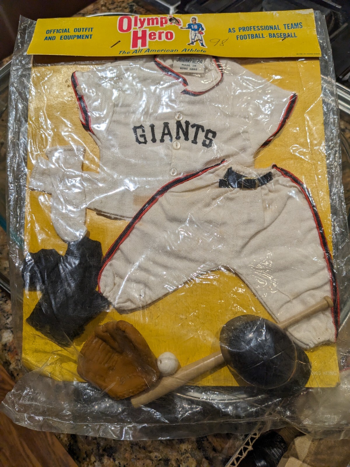 1965 ROSKO JOHNNY HERO SAN FRANCISCO GIANTS UNIFORM & ACCESSORIES MOC SEALED