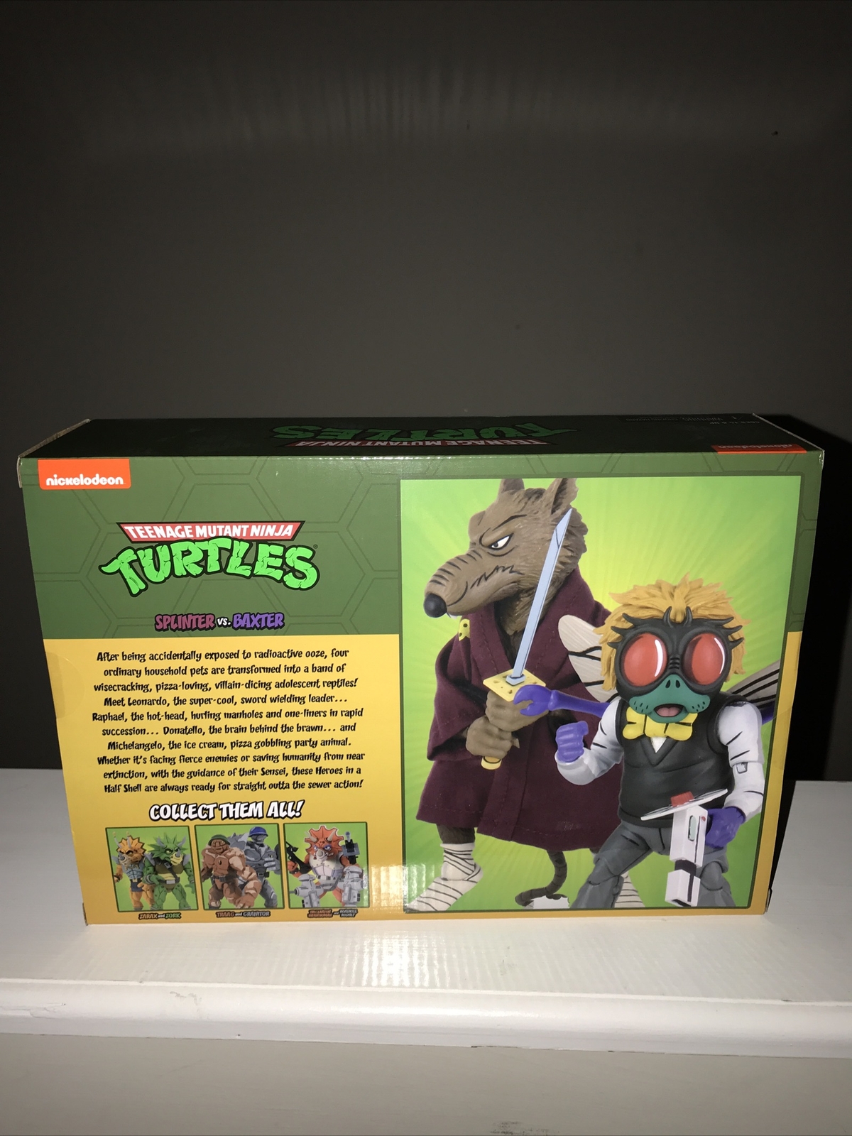 Neca TMNT Splinter Vs Baxter