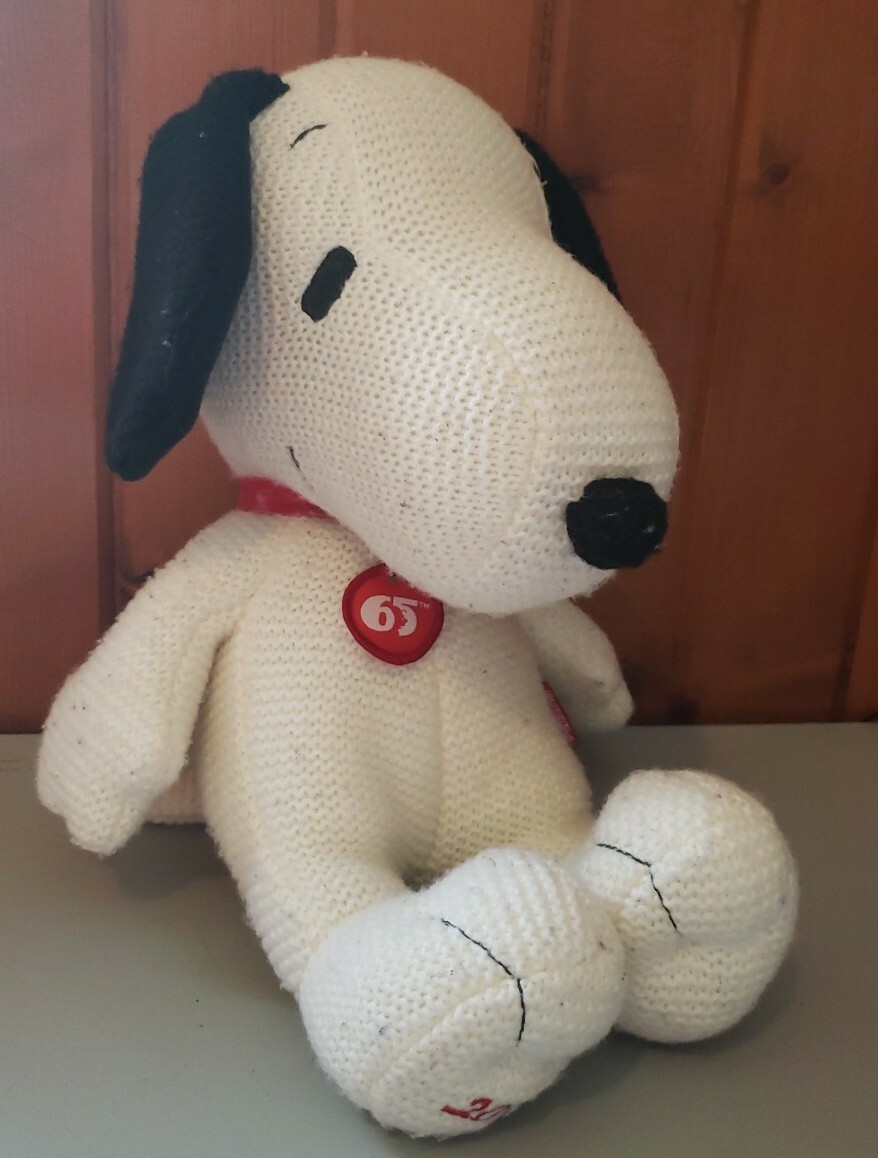 Snoopy Just Play 65 Years Peanuts 14&Prime; Knit Bean Bottom Stuffed Plush Character
