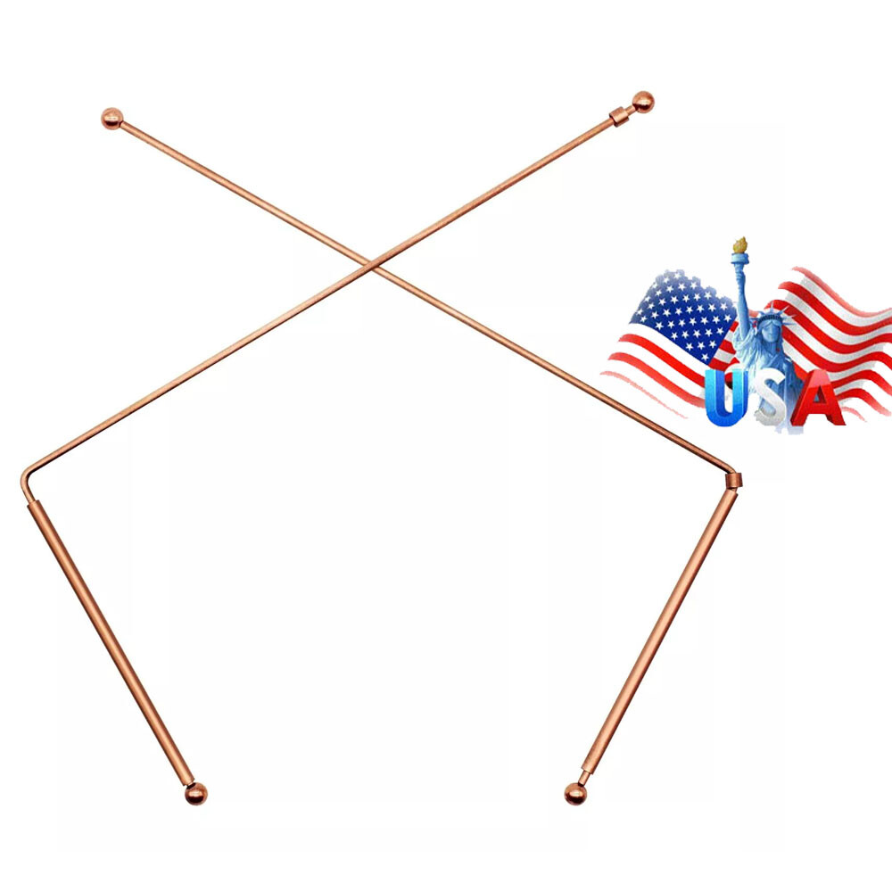 2x 99.9% Copper Dowsing rods Pure Copper Divining Rods Ghost Hunting HOT