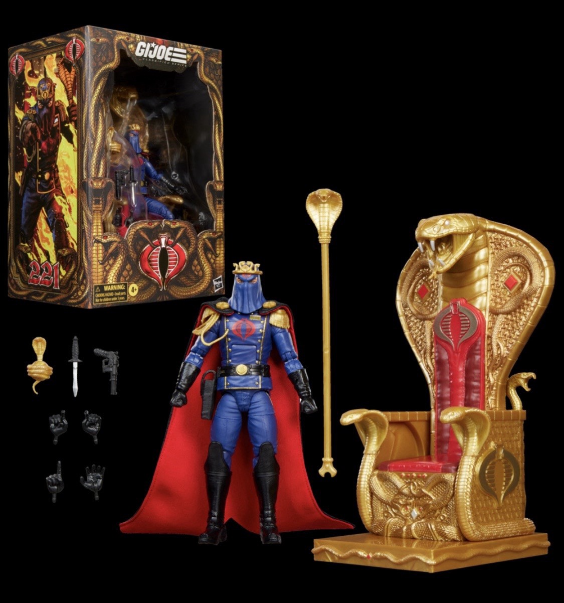 PRE-SALE–G.I. Joe Classified 221 Hooded Cobra Commander Figure Throne Set