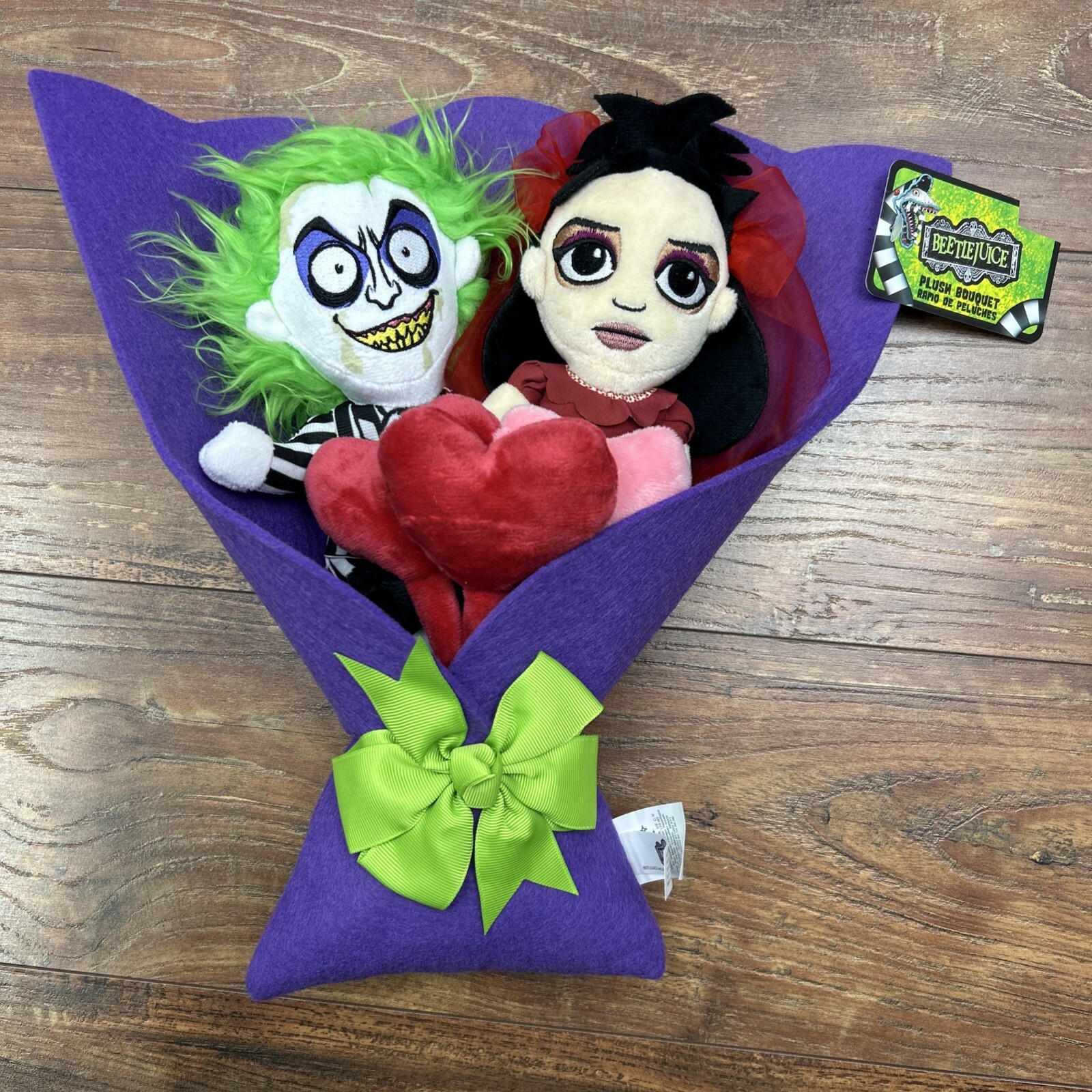 BEETLEJUICE & LYDIA Valentine&rsquo;s Day 13&Prime; Plush Bouquet 2025 Ruz NEW Hearts