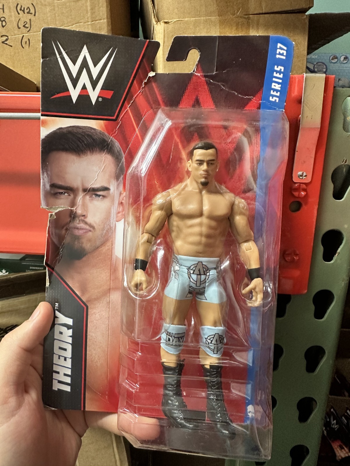 MATTEL WWE ASSORTED FIGURINES THEORY DAMAGED PACKAGE