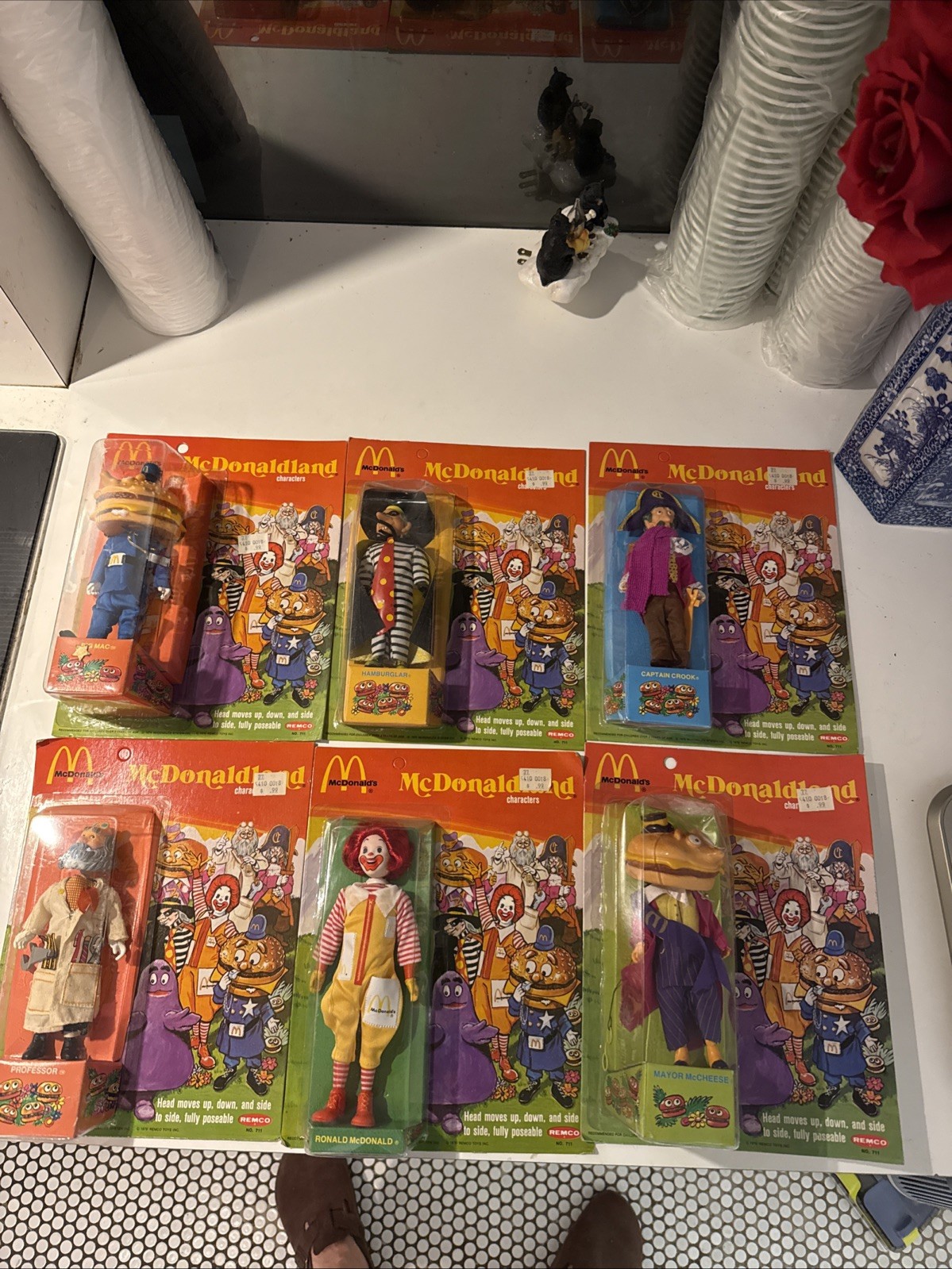 Remco McDonaldland Figures Set of 6 Characters 1976 Sealed Card