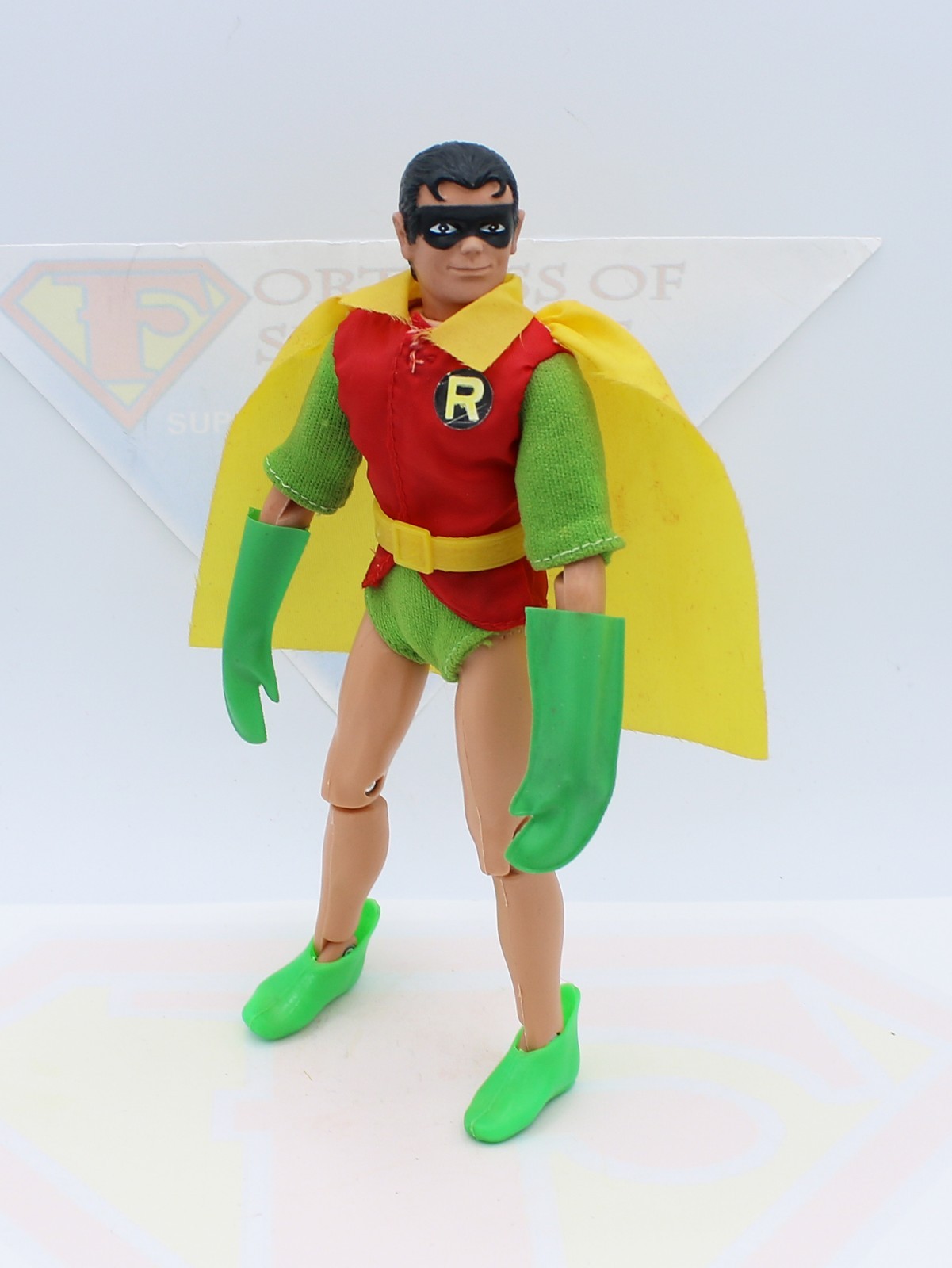 Mego Robin ~ Vintage 1972 WGSH 8&Prime; Action Figure Type 1 ~Complete ~All Original