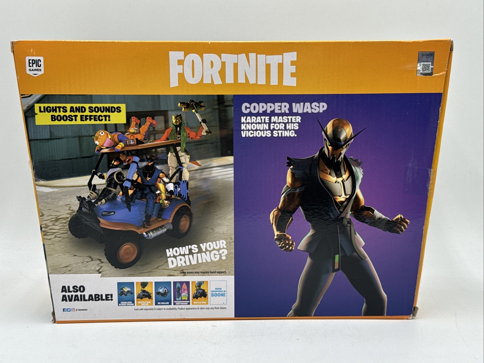 Fortnite ATK (Stinger Wrap) Remote Control Vehicle with Copper Wasp 4&Prime; Fig MIB