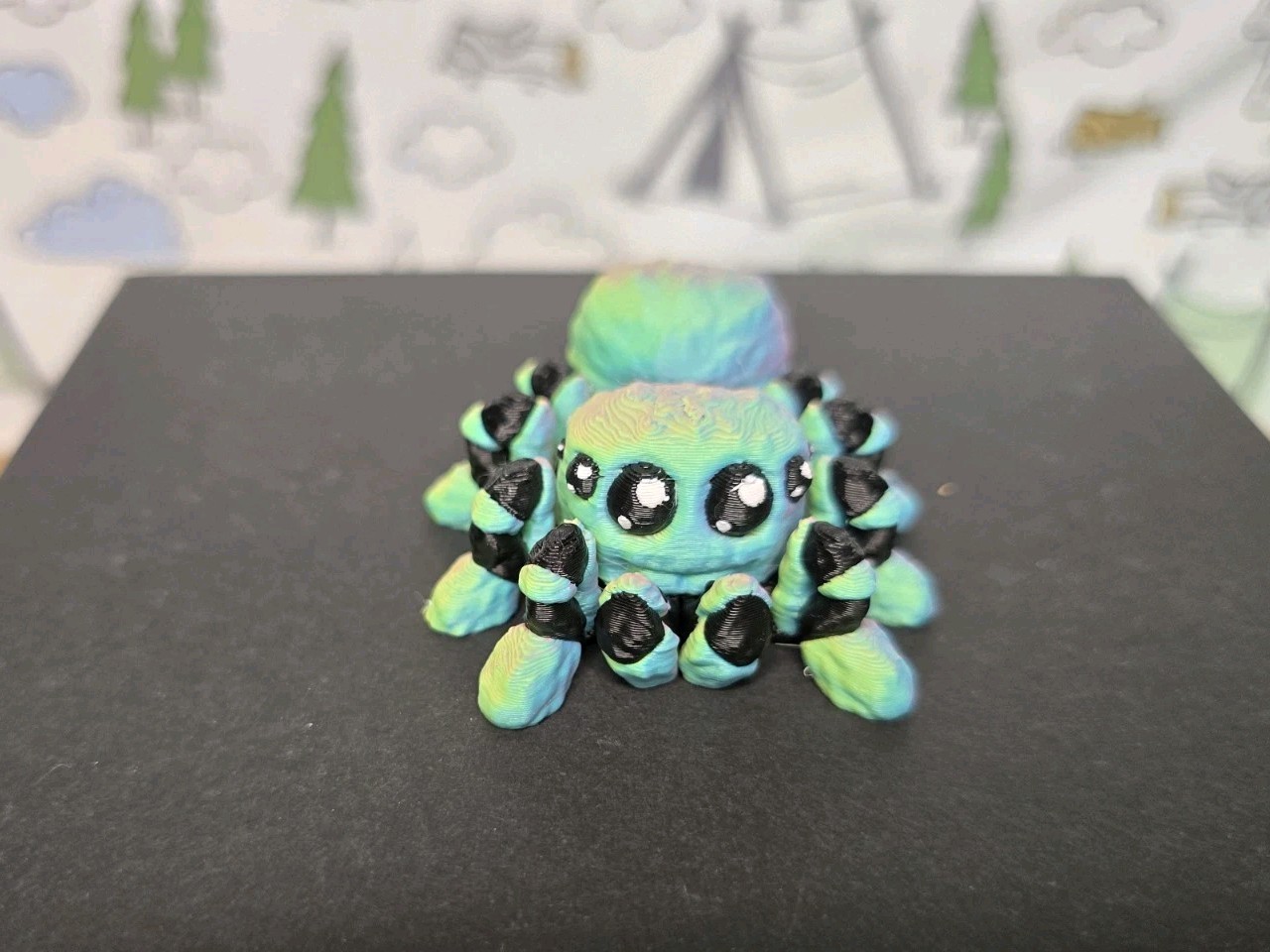 Mini Spider Multi-Color : 3D Printed Articulated Flexi Fidget Desk Toy!