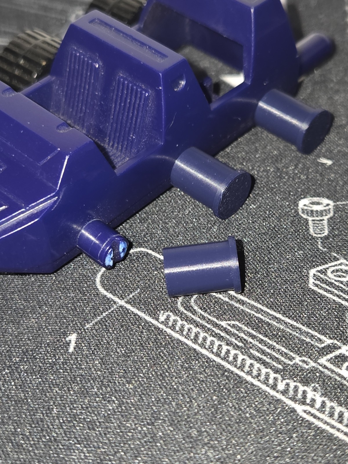 Transformers G1 3D Printed Roller Wheel Repair Kit With Custom Wheels Blue PLA