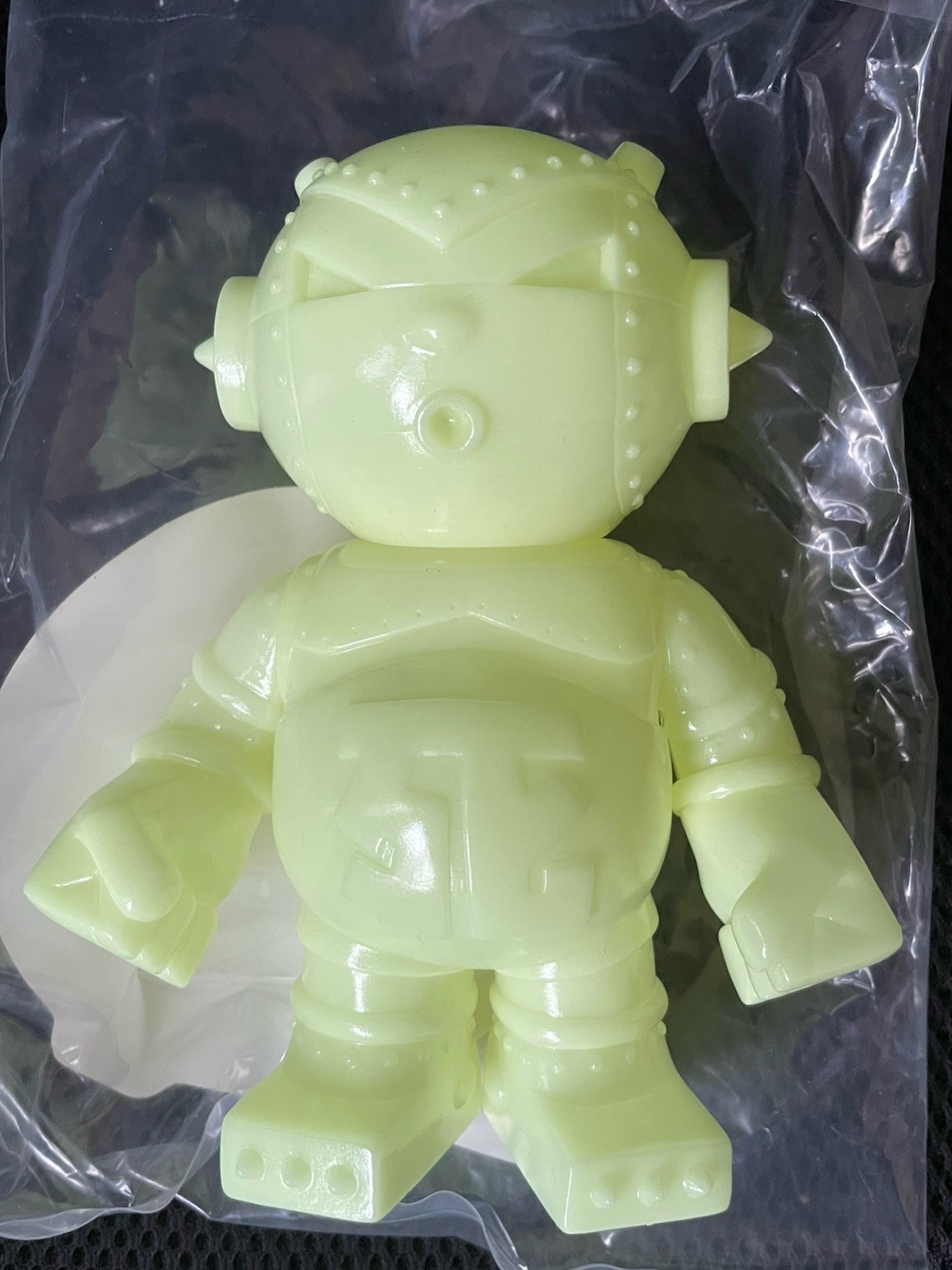 Antisocial Sofubi Unpainted GITD Mecha Sour Lemon Soft Vinyl Figure New