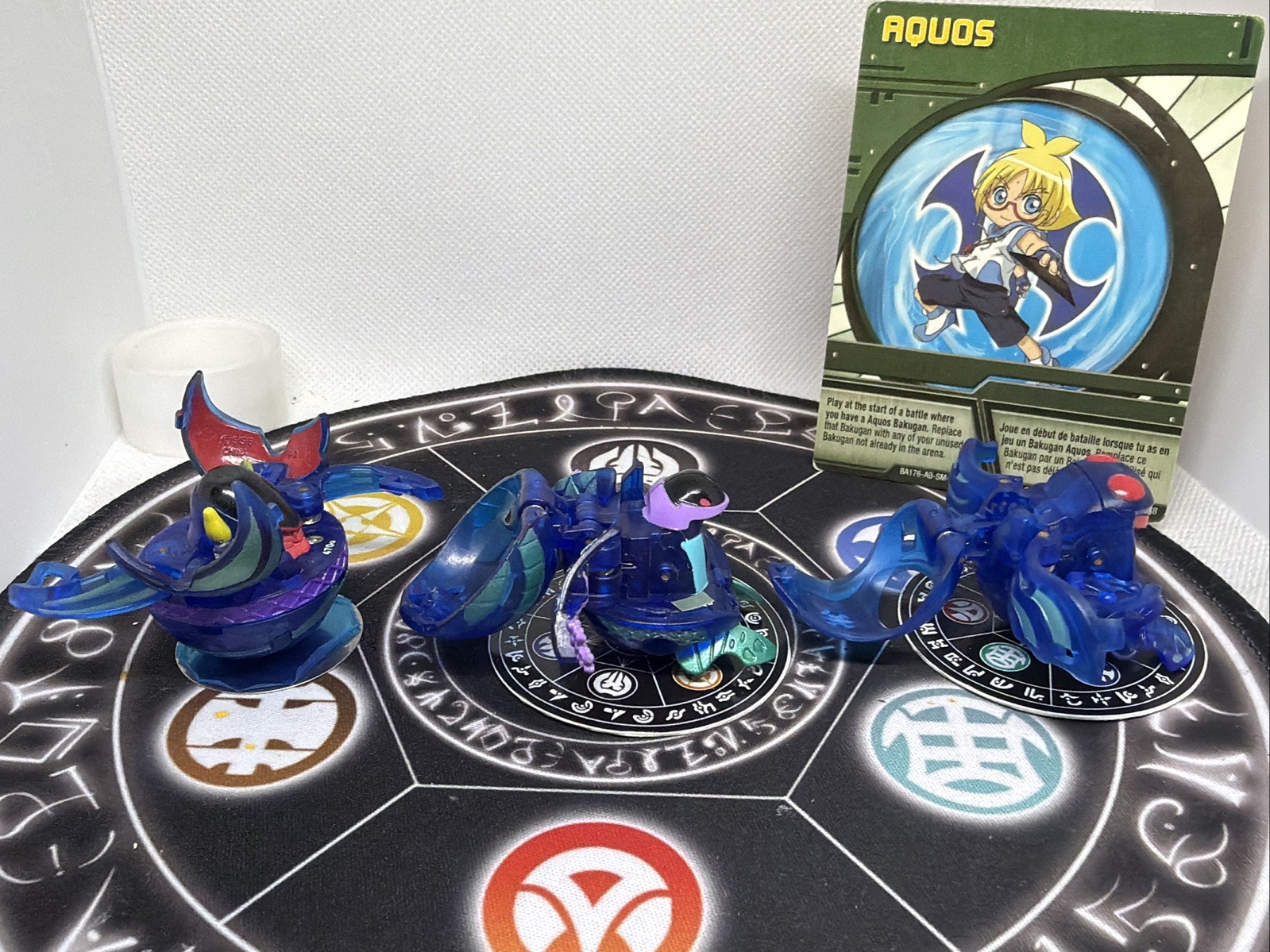 Bakugan Aquos Translucent Preyas Diablo Elfin Marucho Set VHTF