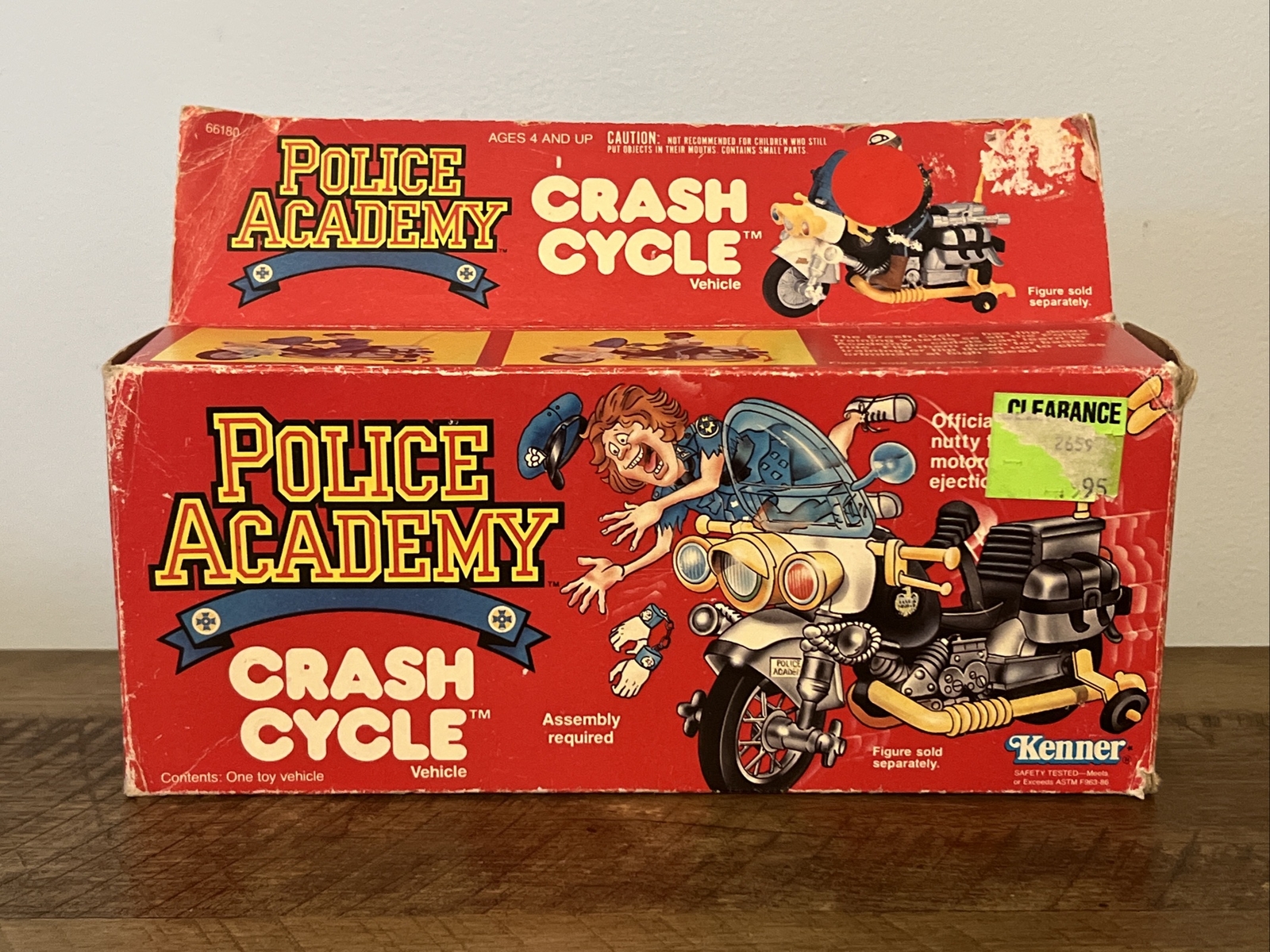 Vintage 1988 Kenner – POLICE ACADEMY Crash Cycle – Action Figure Original Box