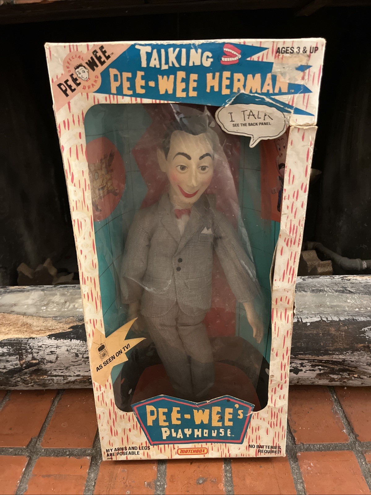Talking Pee-wee Herman Doll, Matchbox Toys, 1987, 18&Prime; Inch, In-The-Box, Vintage
