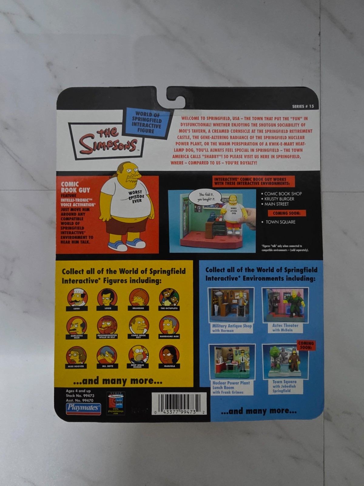 Comic Book Guy Series 15 World of Springfield THE SIMPSONS Playmates MIB NEW