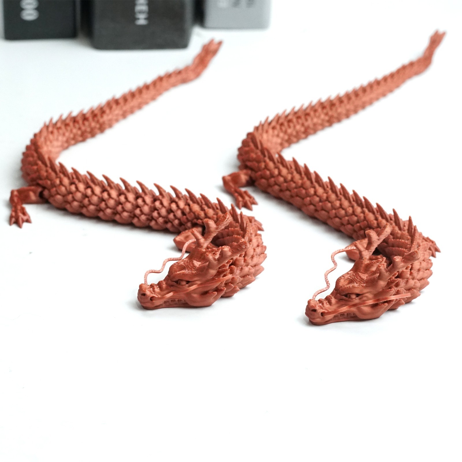 2PCS 12inch 3D Printed Dragon Model,Articulated Animals figure,Toys Home Decor