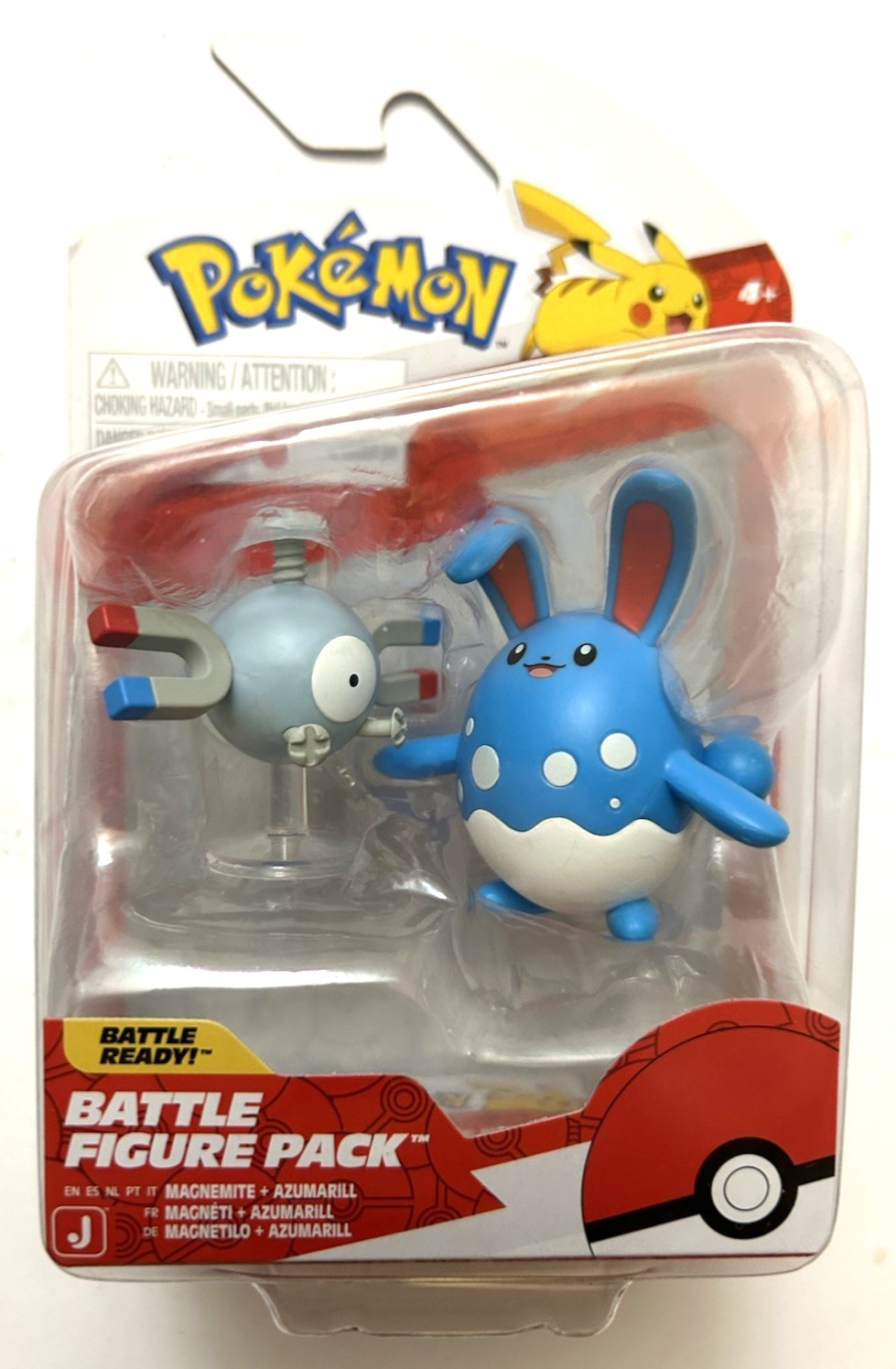 “Pokémon” Magnemite & Azumarill, Battle Figure, Jazwares New