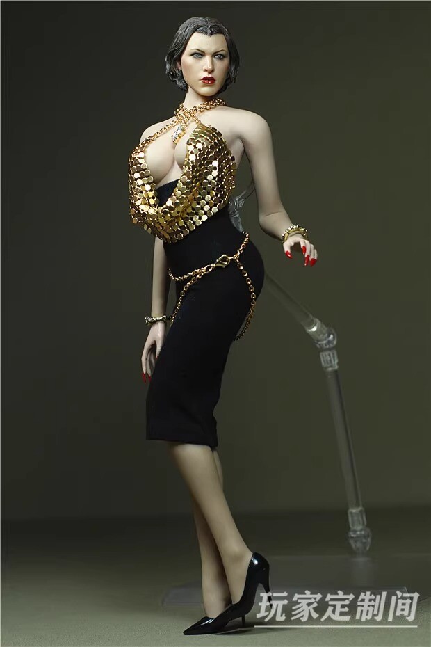 1/6 Female Gold Sequin Suit Dress For 12 “ph Tbl Action Figure Body Toys