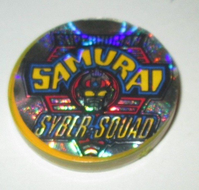 SUPERHUMAN SAMARAI SYBER SQUAD SLAMMERS FROM MILK CAP POGS GAME DEAL/4