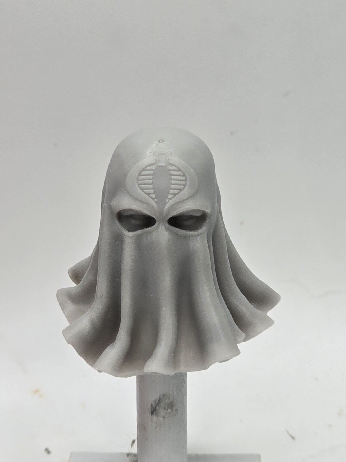 3d Printed HOODED COBRA COMMANDER HEAD 1:12 6&Prime; GI Joe Classified/Marvel Legends