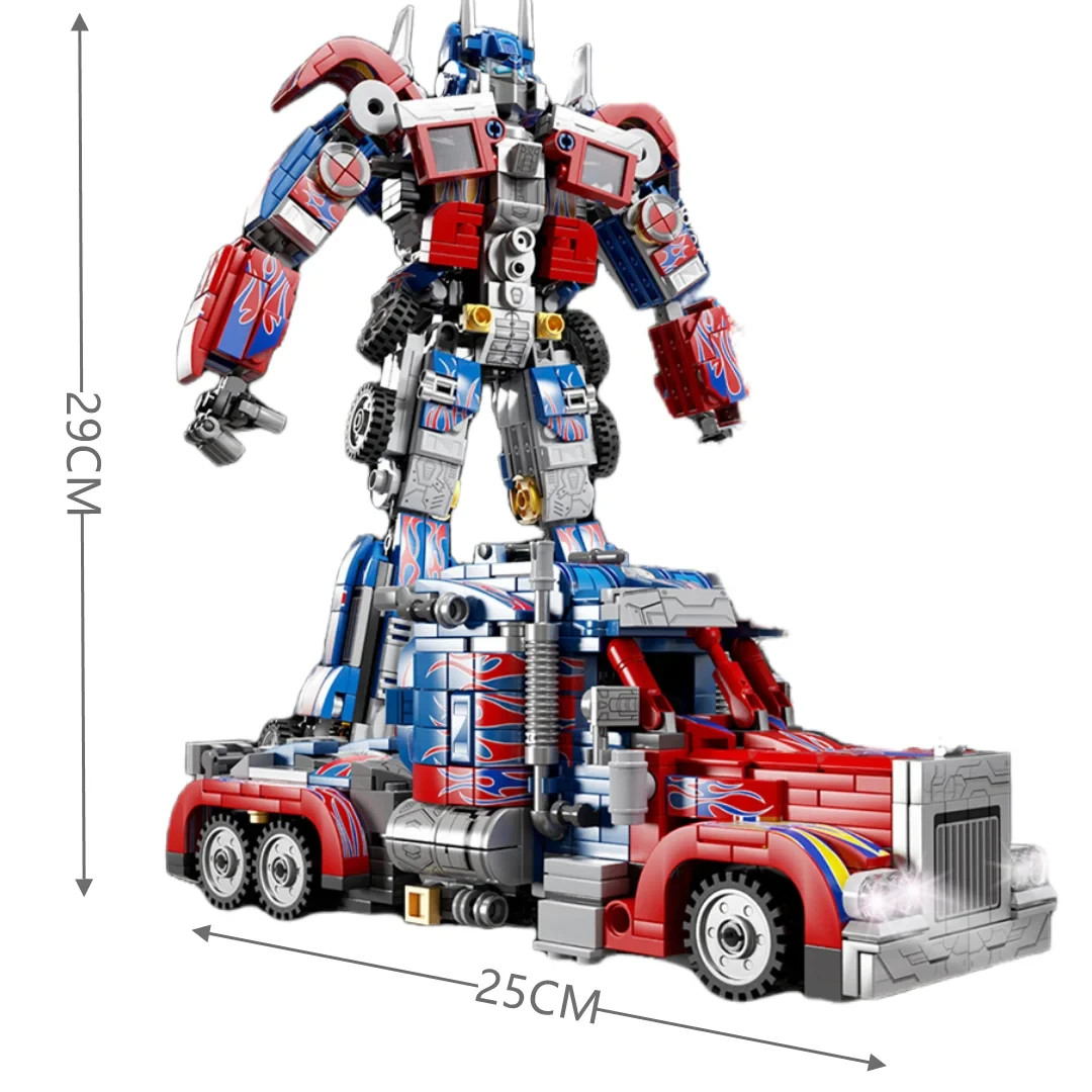 2 in 1 Transforming Robot Car Bumblebee Yellow Building Blocks Bricks Toy Gift