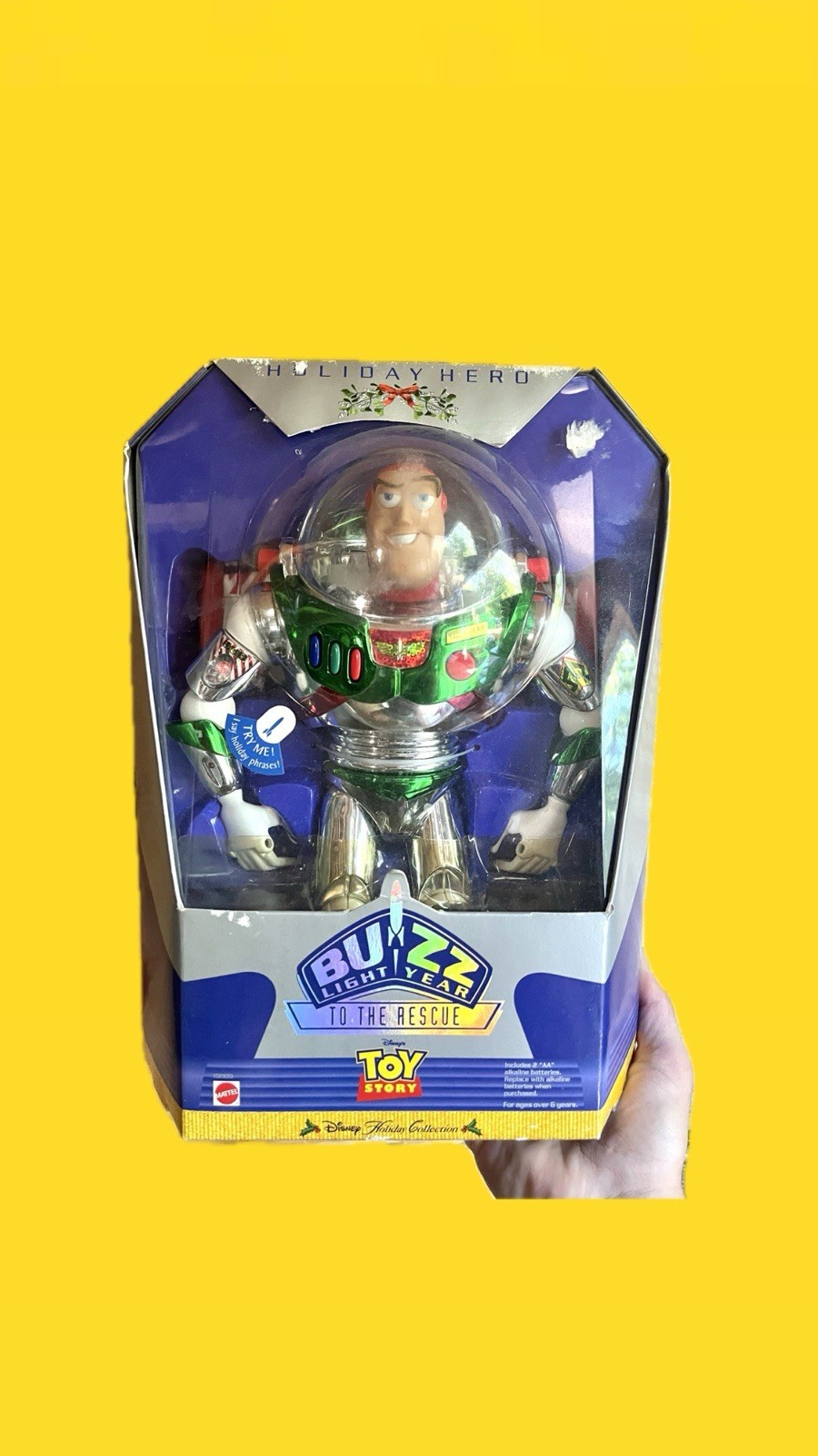 NEW 1998 Toy Story BUZZ Lightyear Holiday Hero Unopened NIB Vintage