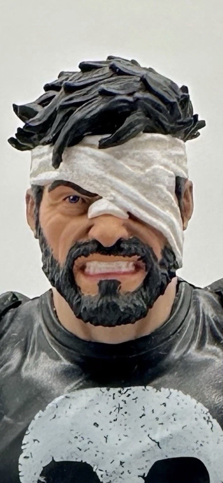 Custom Punisher Bloody & Bandaged Punisher Heads Fits 1:12 Marvel Legends X2