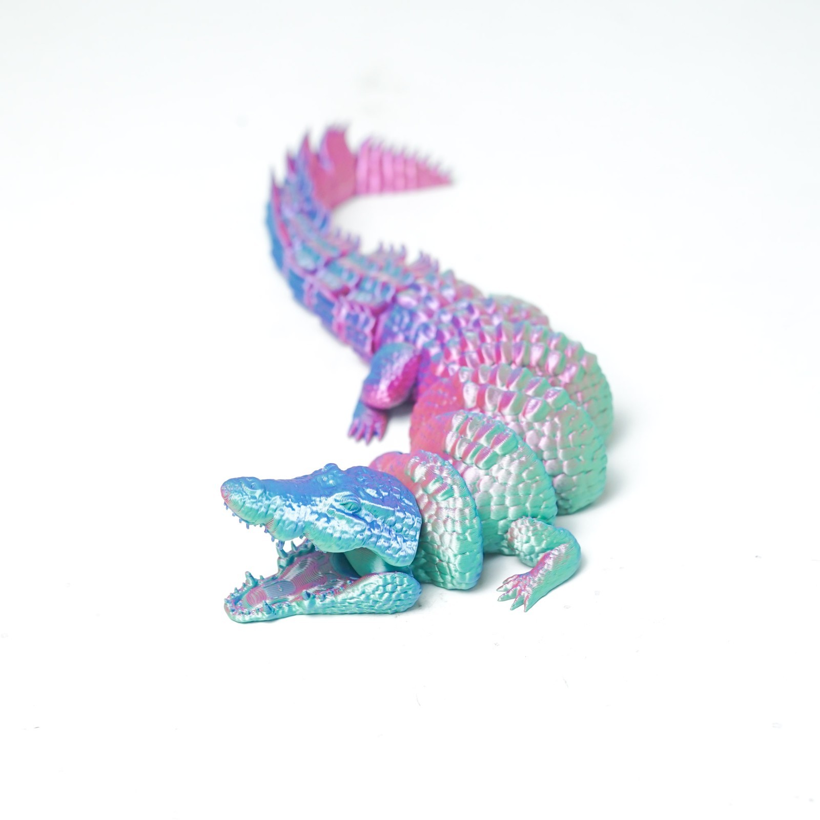 3D Printed Crocodile Model,Articulated Animals Figure,Fidget Toys Home Decor