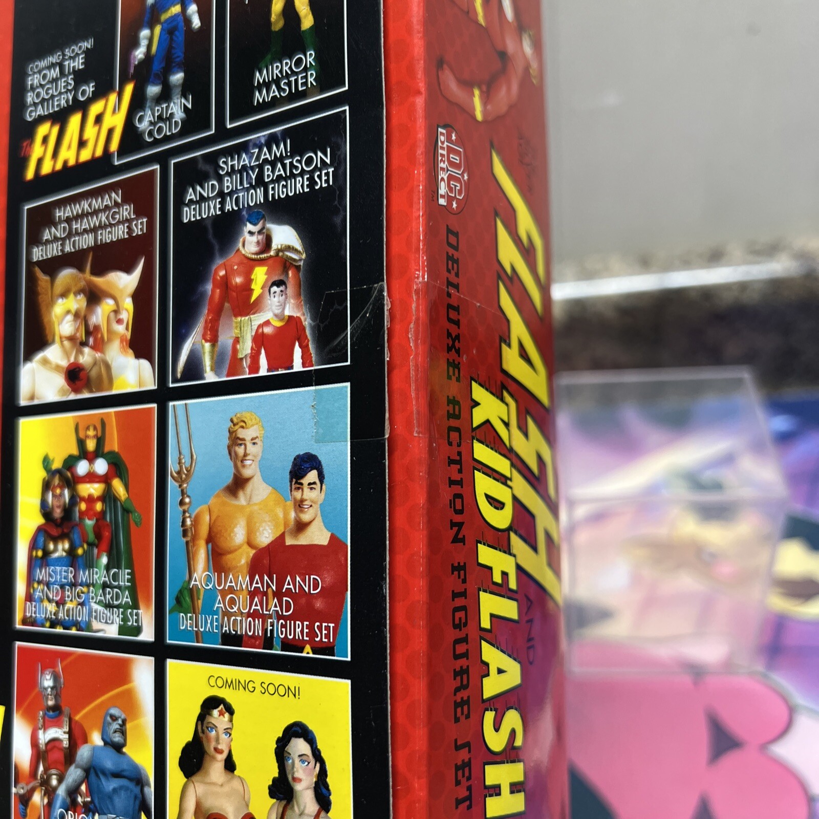 DC Direct Flash & Kid Flash Deluxe Action Figure boxed set w/ treadmill/ring