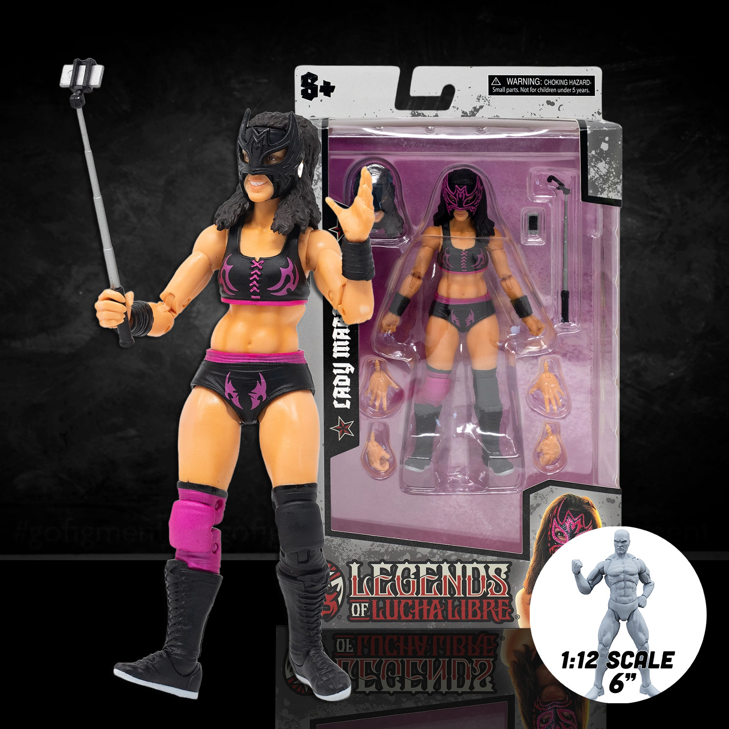 Lady Maravilla Legends of Lucha Libre Premium 1:12 Scale 6&Prime; Action Figure