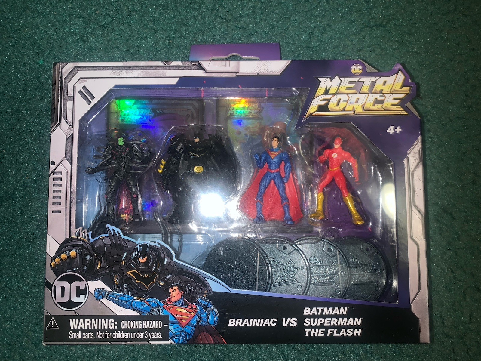 DC Comics Metal Force Team up Brainiac Vs Batman Superman The Flash Set 4 Figure
