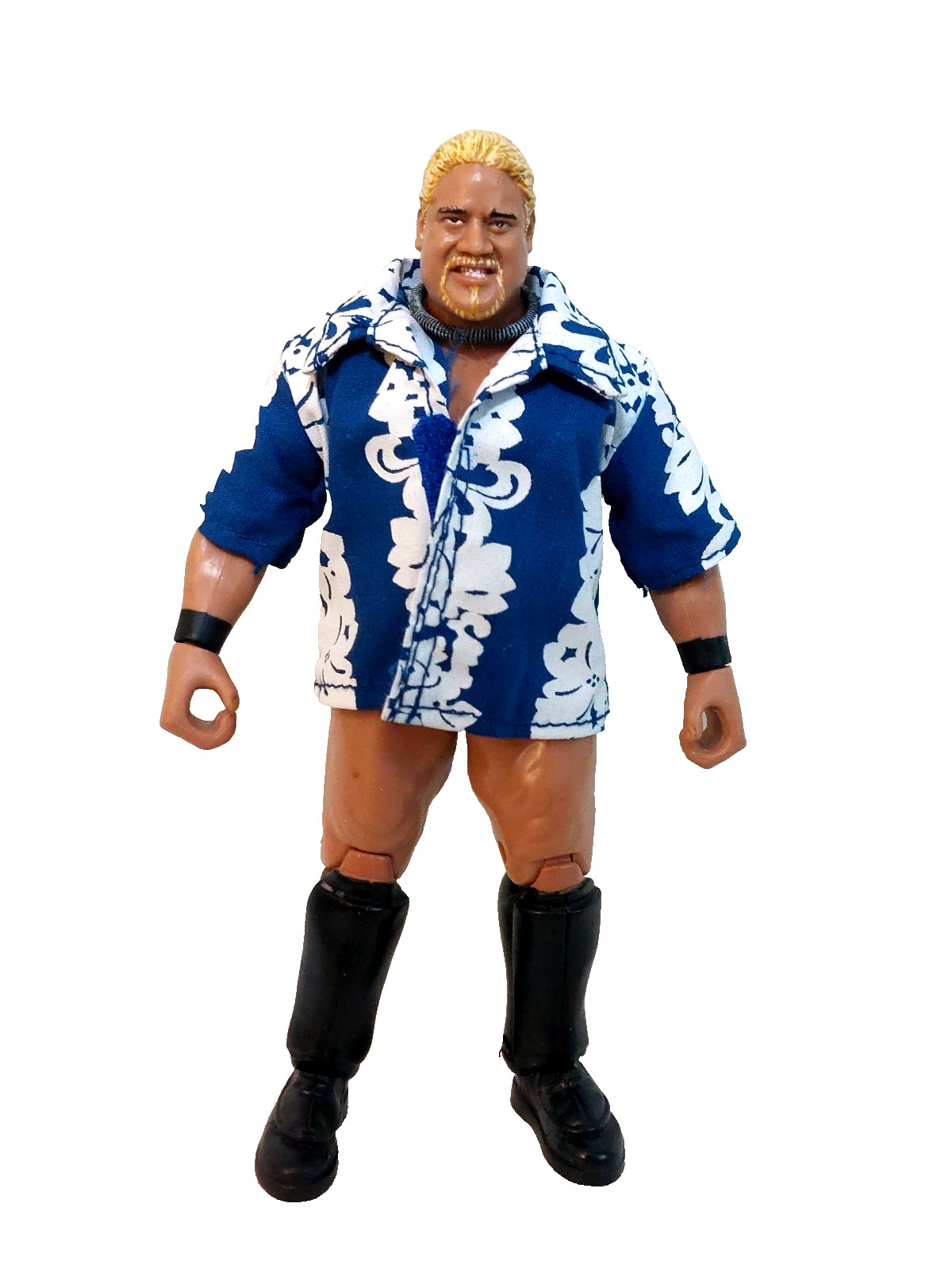Rikishi WWE Loose 7&Prime; Action Figure W/ Hawaiian Shirt Jakks Titan Tron Series 9
