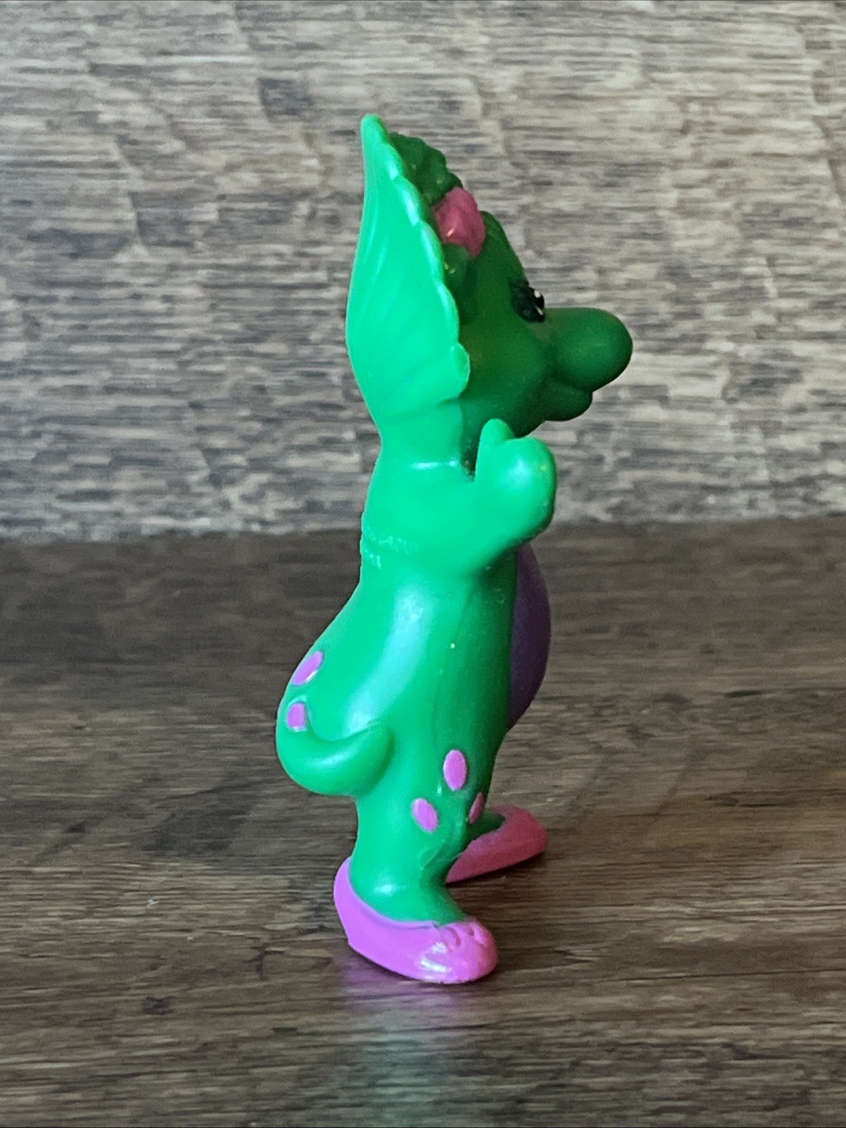 Vintage Barney Figure BABY BOP Dinosaur 3&Prime; PVC Figure Toy The Lyons Group 1996