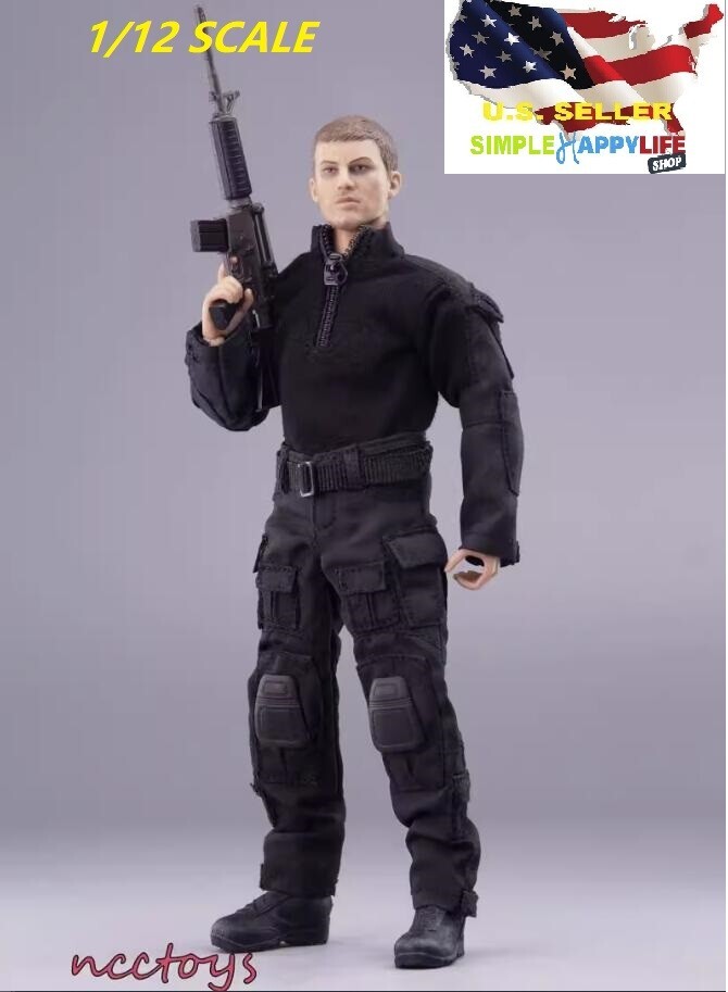 1/12 scale Army Combat BLACK Uniform For 6 » Mezco ANT Figure MixMax Marvel❶USA❶