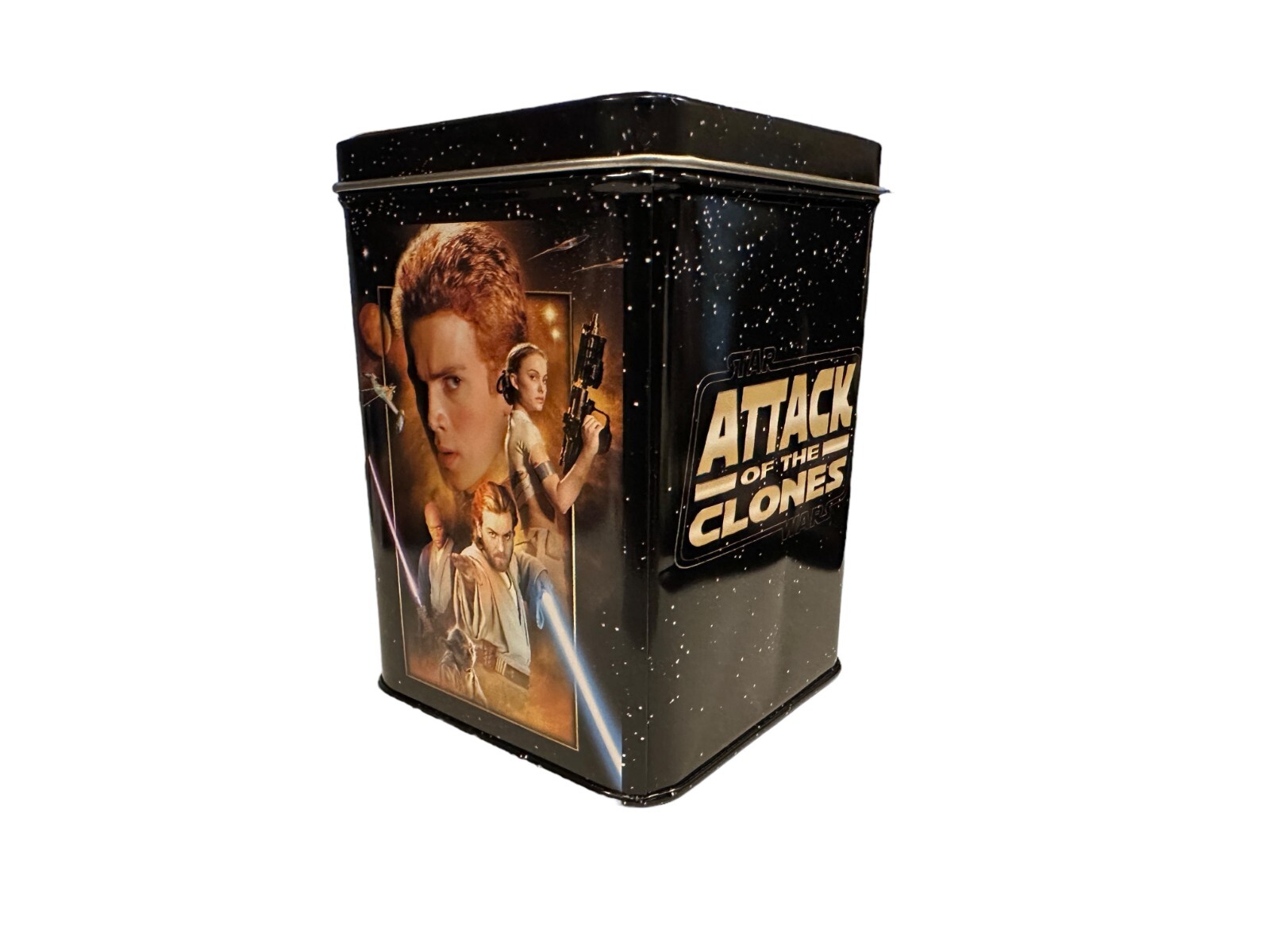 2002 NECA Star Wars Attack of the Clones Tin Cannister Bank
