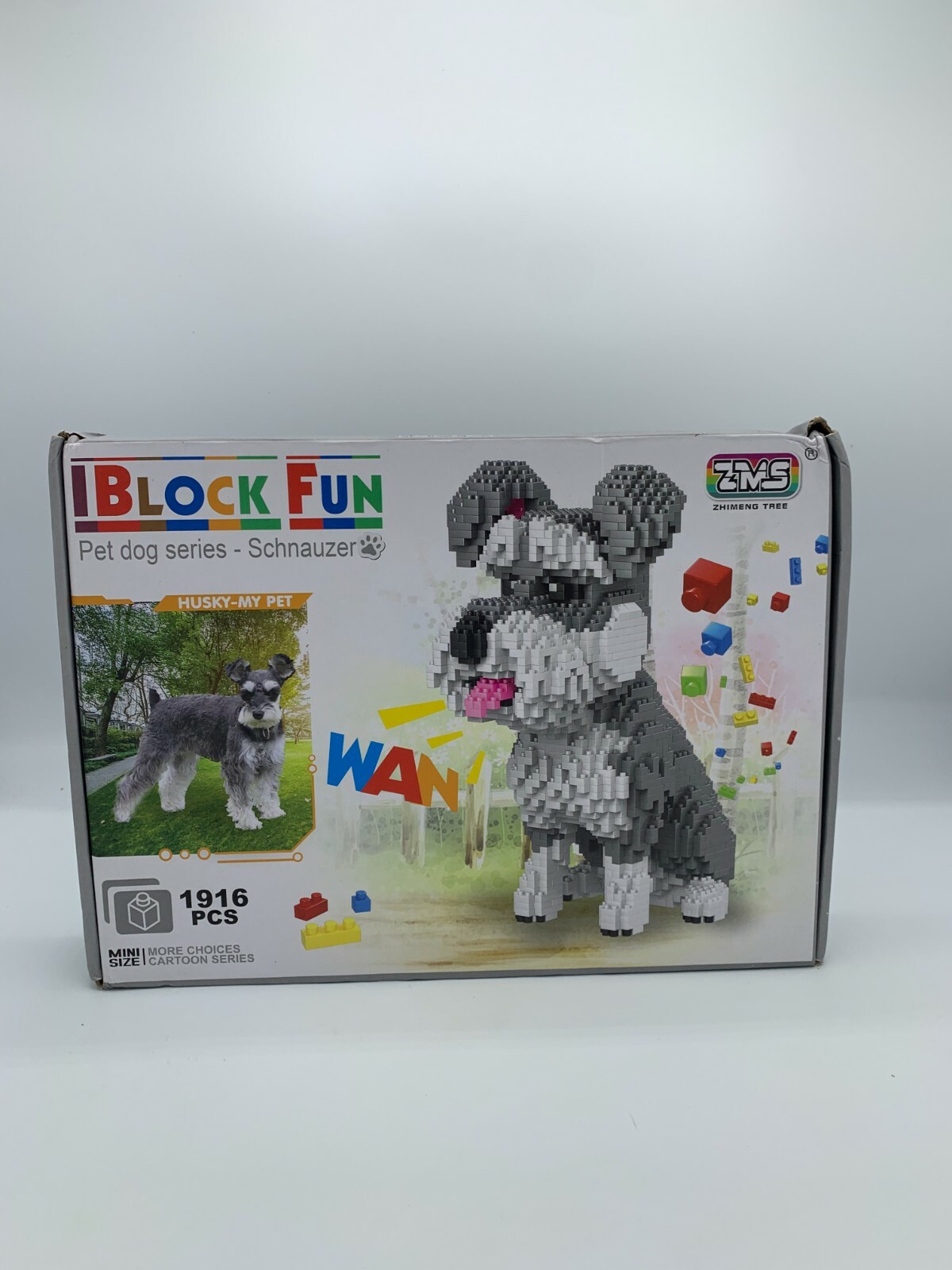 ZMS Block Fun Micro Bricks Building Toys Series 1916 PCS Husky Dog Block