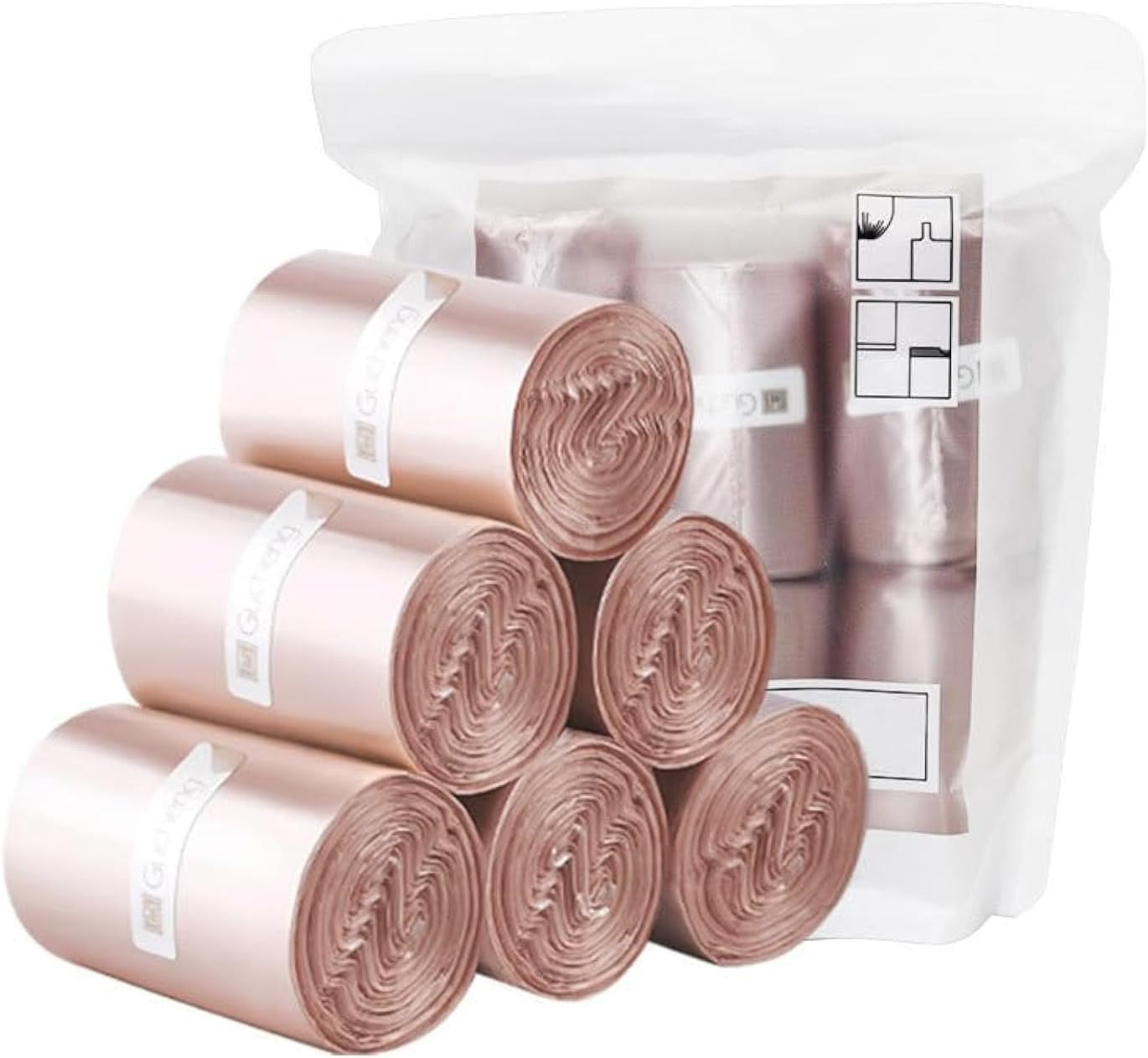 240 Counts Strong Trash Bags,0.5 Gallon Mini Garbage Bags for Small Trash Can,De