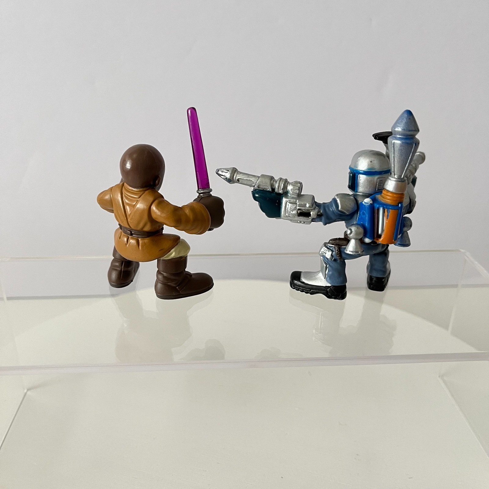 Star Wars Galactic Heroes Figures Jango Fett and Mace Windu Playskool Lot 2